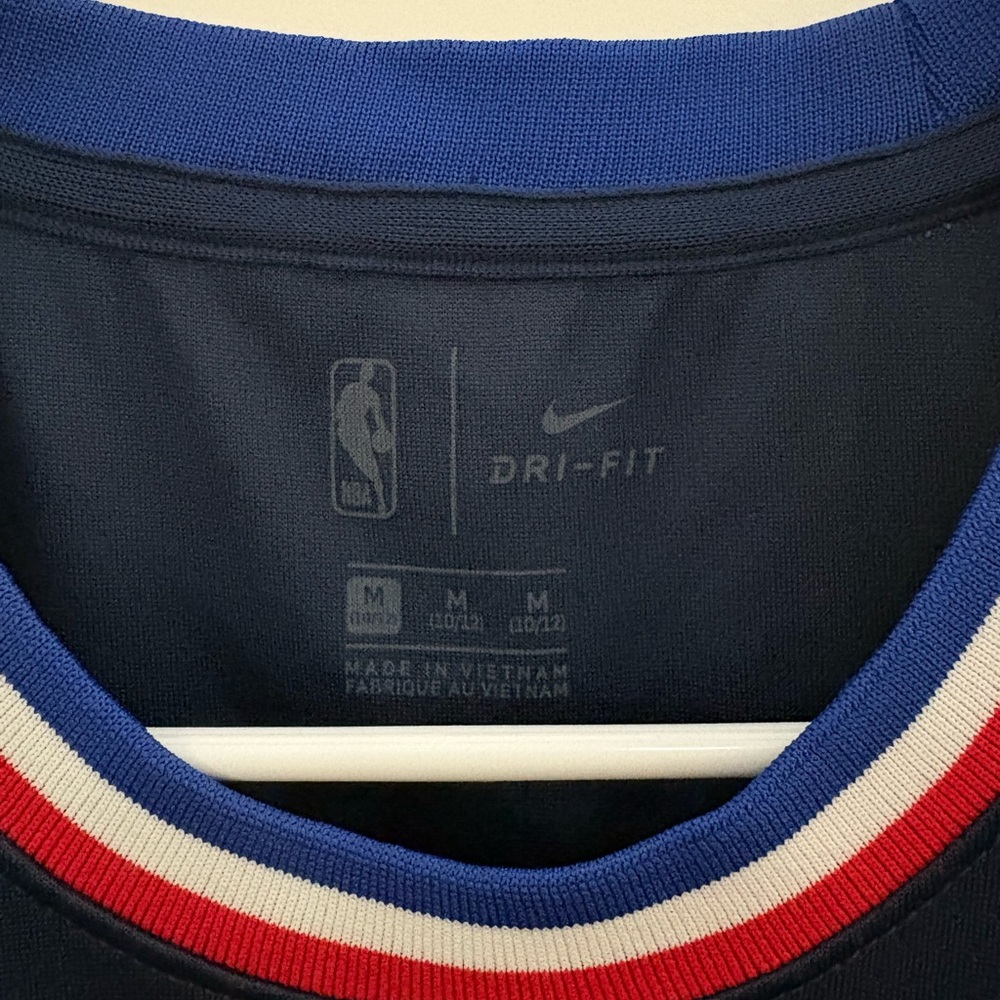 Nike Sixers Embiid 21 Basketball Jersey - Navy with Multicolor Accents fits XS - Picture 4 of 4